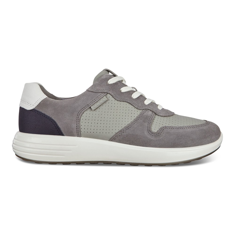 Tenis Hombre - ECCO Soft 7 Runner Perforateds - Grises Oscuro - PSU380527